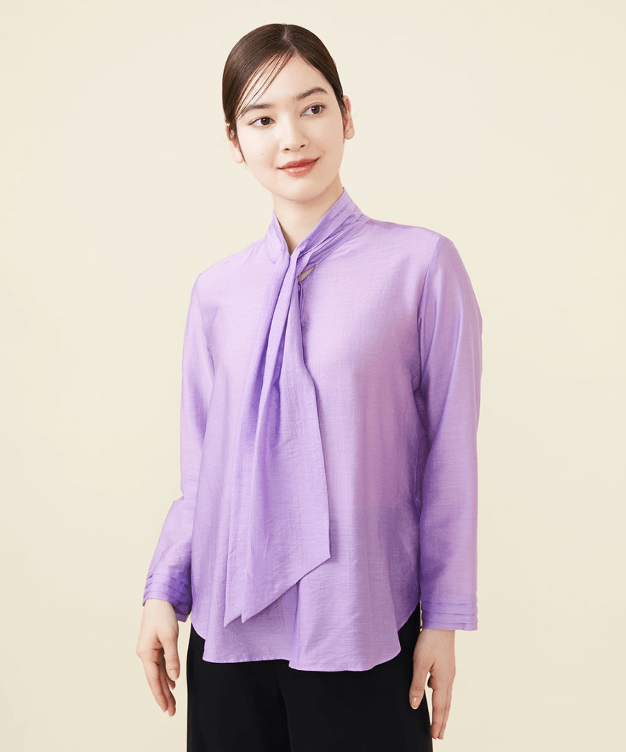 Sybilla シアーボウタイブラウス
