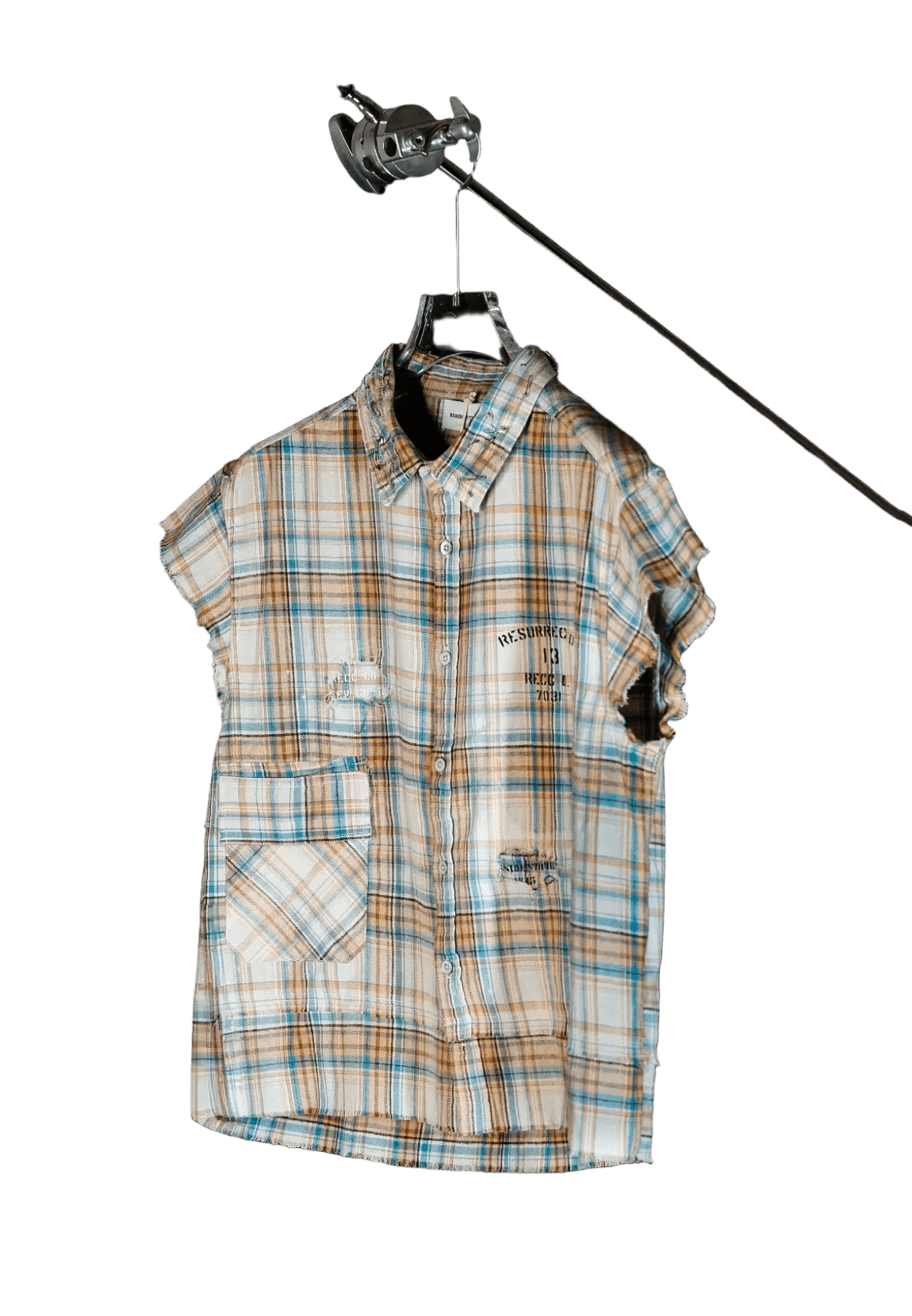 Resurrection13 Salvaged plaid shirt