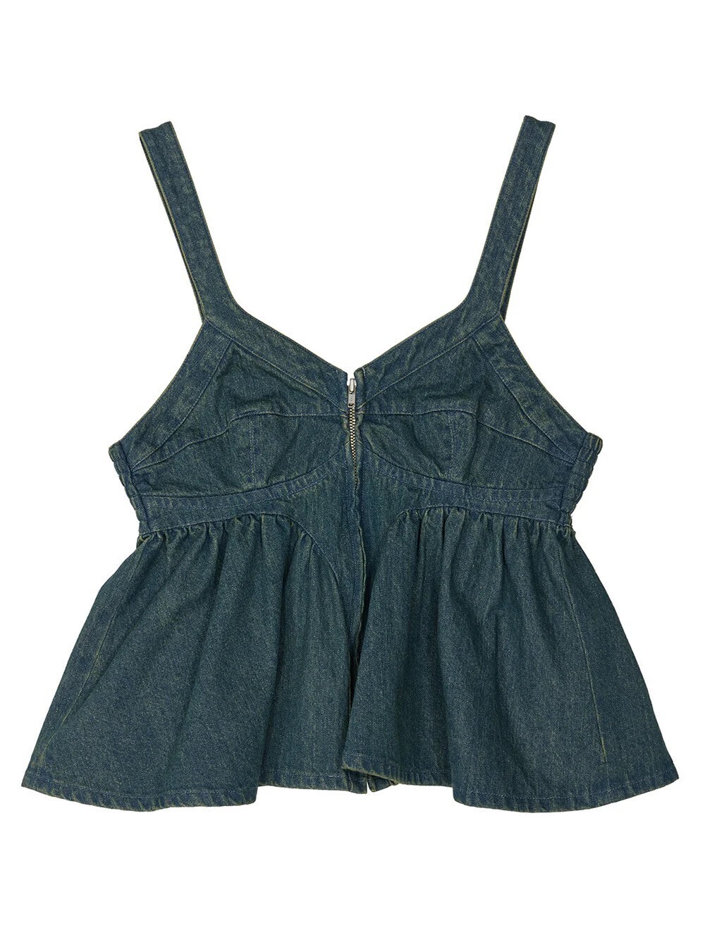 Ameri Vintage GRUNGE DENIM PEPLUM BUSTIER