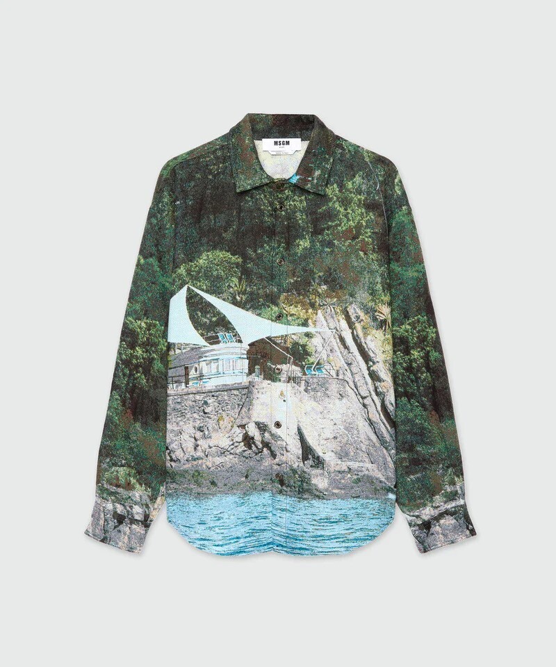 MSGM "La Vedetta" patterned jacquard shirt