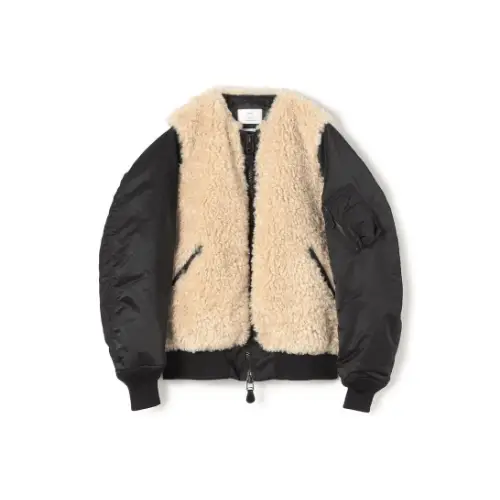 HYKE FAUX SHEARLING TYPE MA-1JACKET