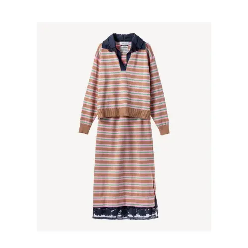 MUVEIL スキッパーポロセットアップニット