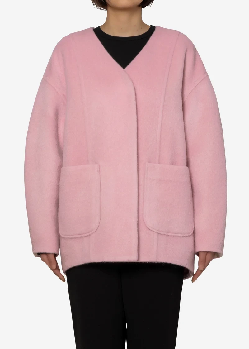 GREED INTERNATIONAL Mohair Shaggy Half Coat
