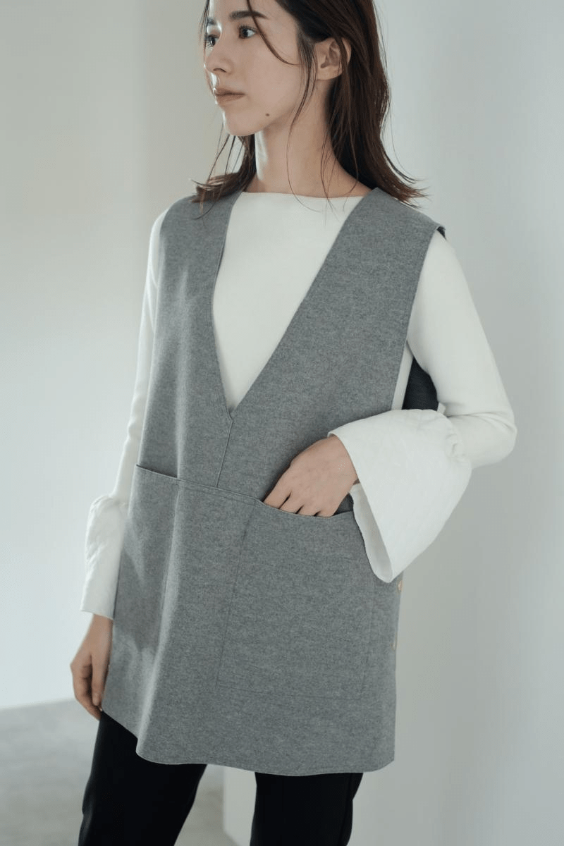 maison de Dolce. キルティングニット【white】