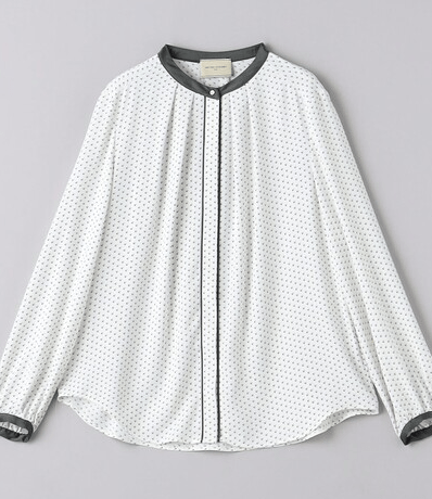 UNITED ARROWS バイカラー パイピング ブラウス