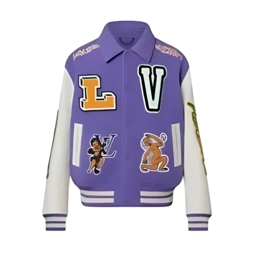 LOUIS VUITTON マルチパッチミックスドレザーバーシティブルゾン