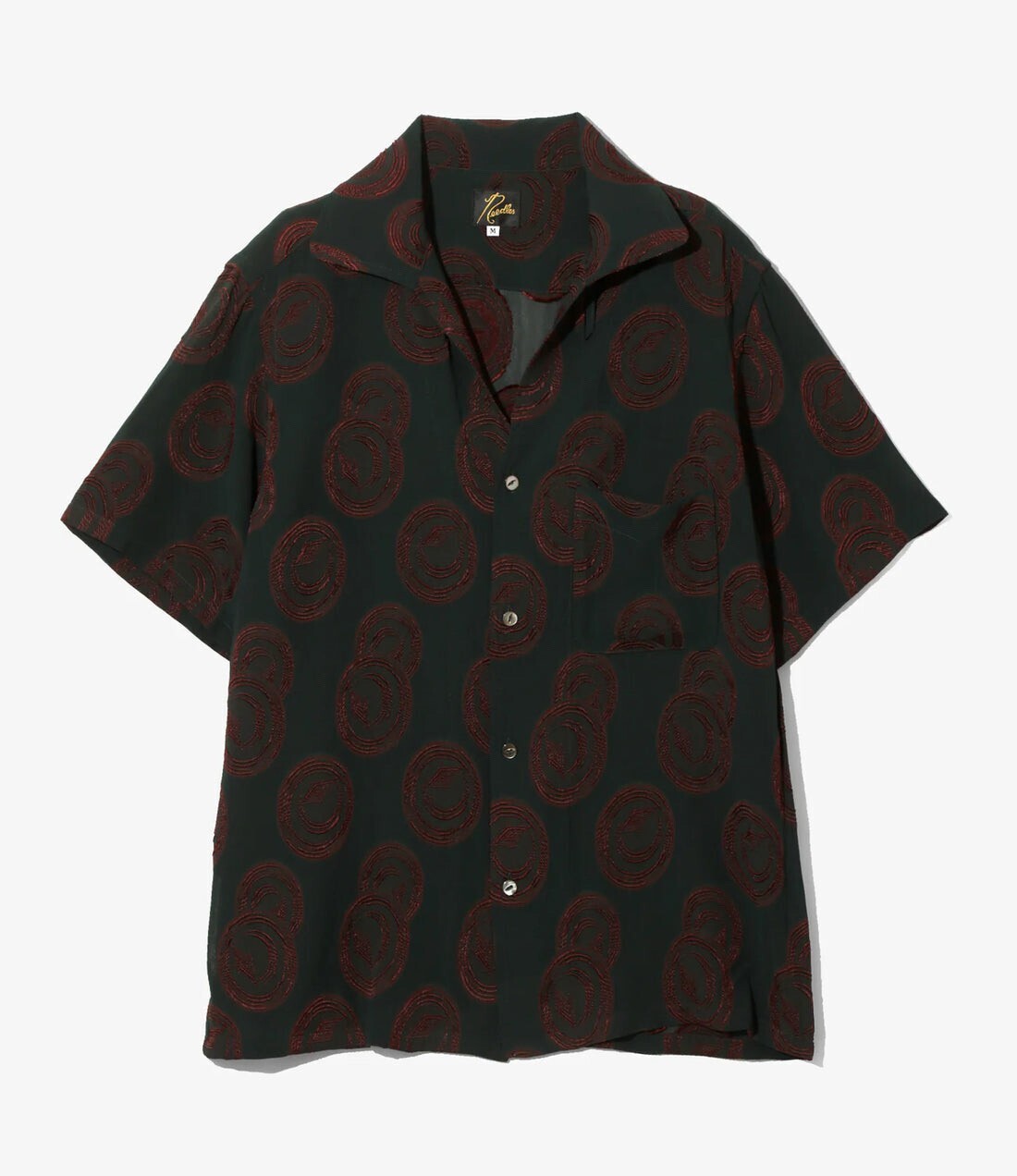 NEEDLES ITALIAN COLLAR S/S SHIRT - R/PE RING CUT JQ