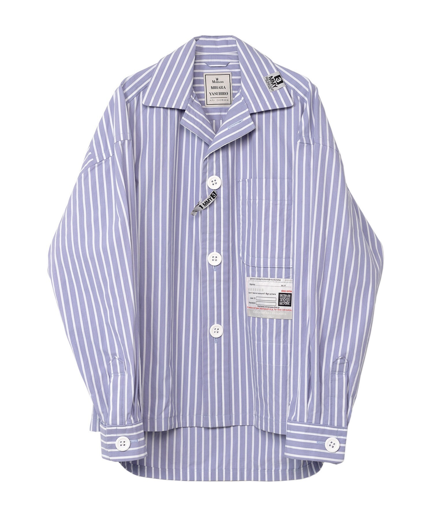 Maison MIHARA YASUHIRO Amateur Sewn Like Strip Shirt