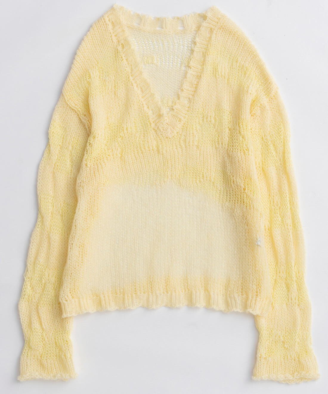 MAISON SPECIAL V-neck Low Gauge Pullover Knit