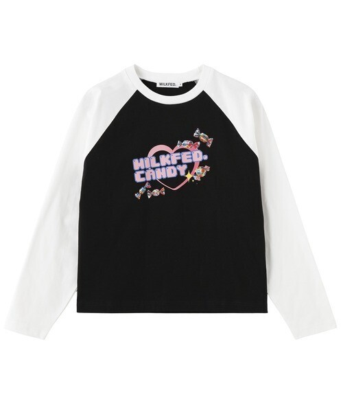MILKFED. CANDY HEART LOGO B/B TEE