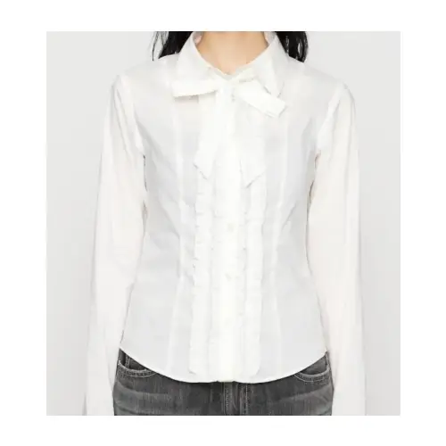 LAGUA GEM FRONT FRILL COMPACT シャツ