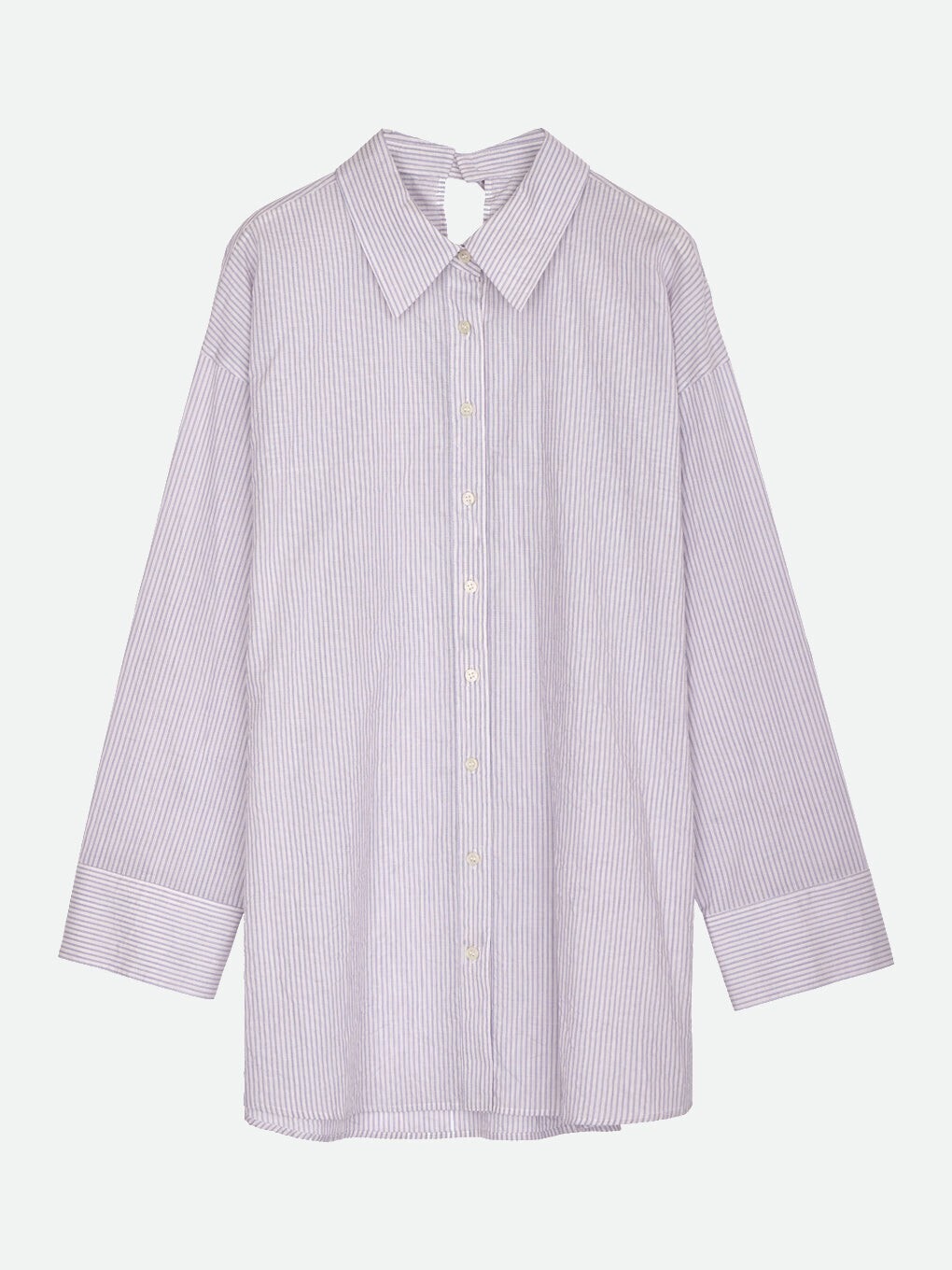 NOUNLESS WRINKLE STRIPE MANY WAY SHIRTS