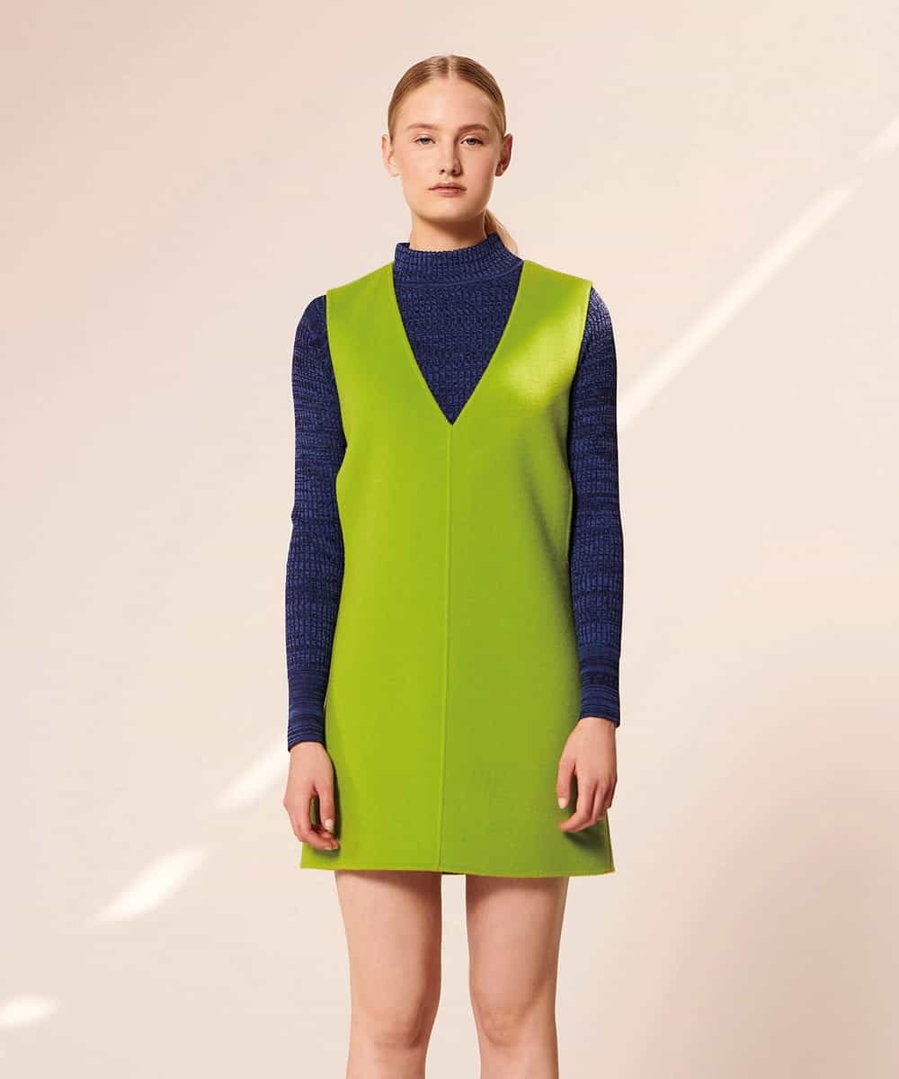 TARA JARMON Double faced wool dress