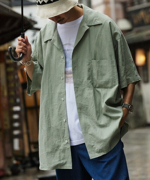ARMY TWILL アーミーツイル別注 綿/麻 スラブシャツ