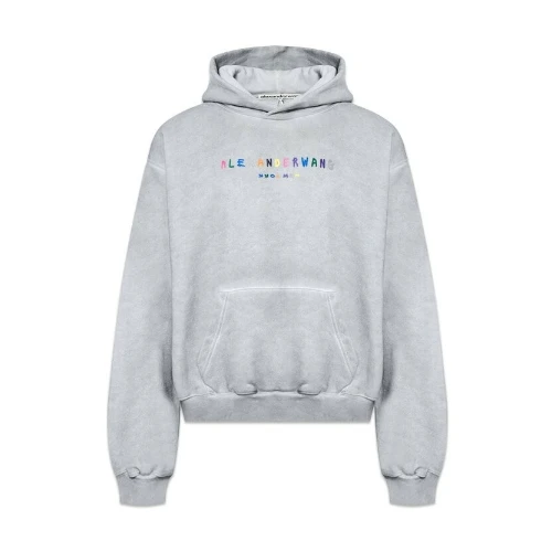 Alexander Wang SWEATSHIRT HOODIE WITH MULTICOLOR PUFF LOGO