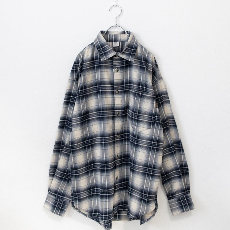POWER TO THE PEOPLE オンブレーチェックシャツ Light Gray