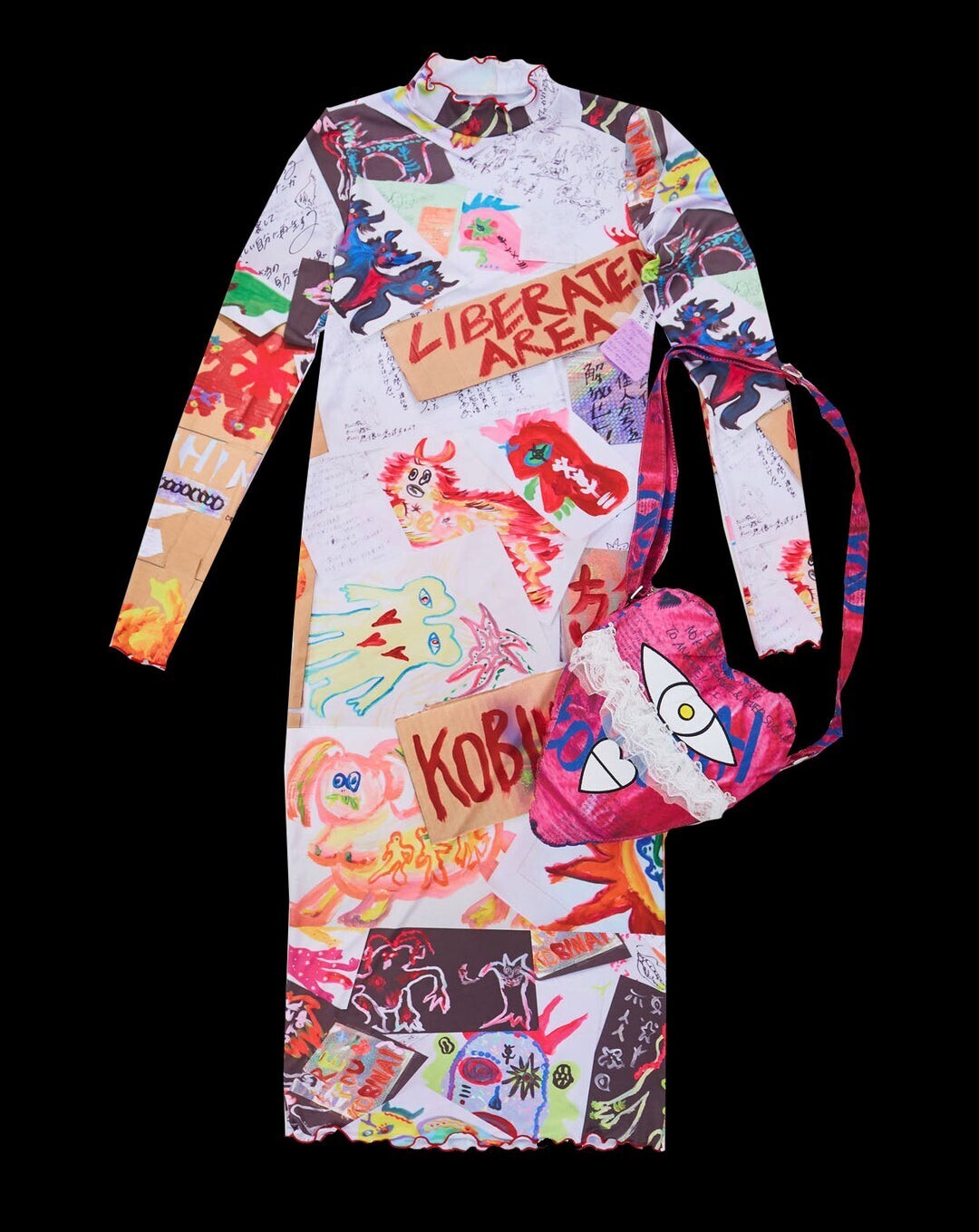 kobinai 解放地区 Liberated Area DRESS-WHITE