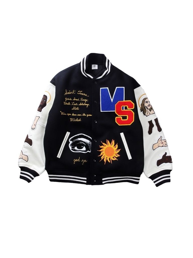 ©SAINT M×××××× SM x DENIM TEARS / STUDIUM JACKET / スタジアムジャケット