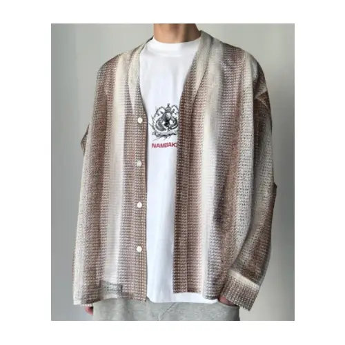 NAMESAKE COLEMAN CARDIGAN SHIRT SANDSTONE STRIPE MULTI