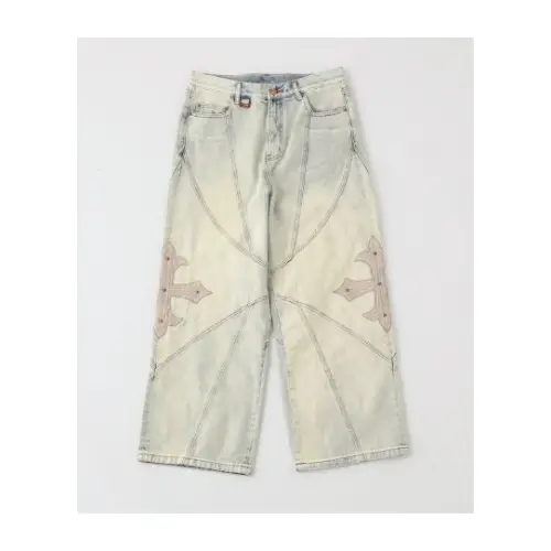 SUPPLIER Cross Leather Patch Baggy Denim