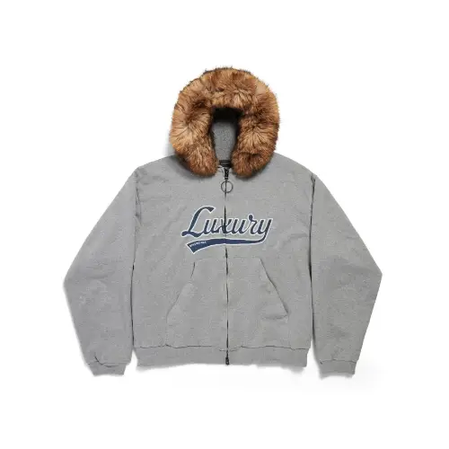 Balenciaga Luxury Script オーバーサイズ ジップアップ Hoodie