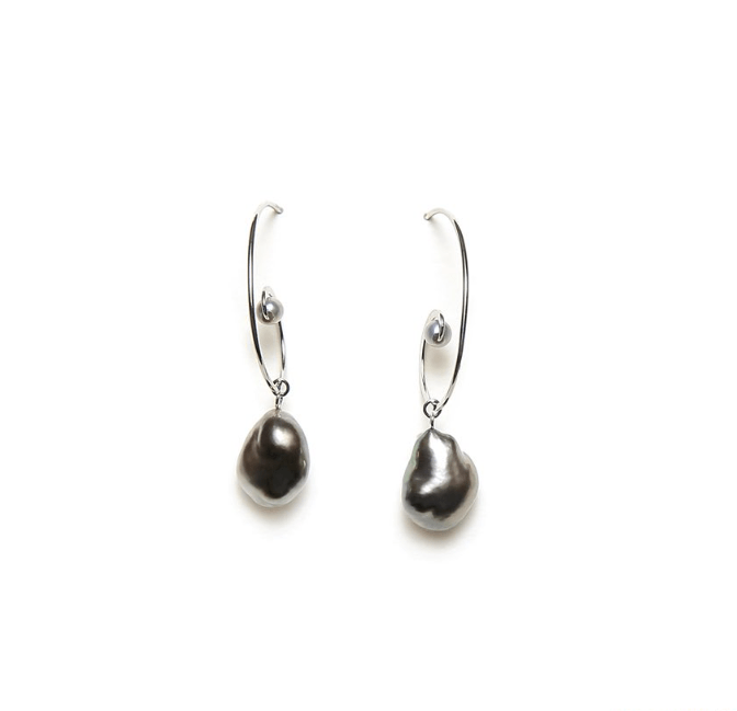 perlagione 黒蝶ケシ×アコヤピアス