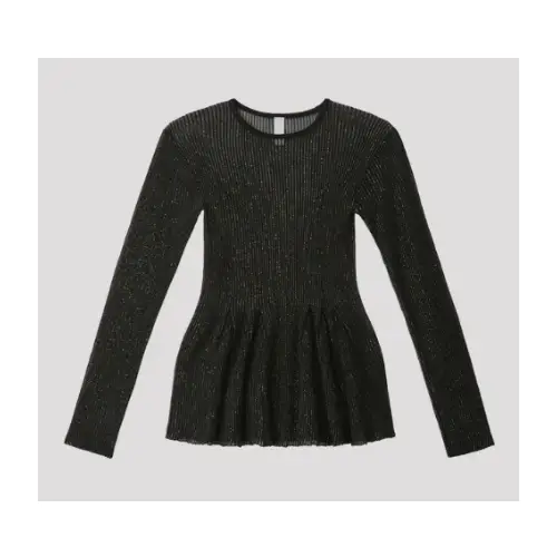 CFCL HYPHA LUCENT GLITTER LONG SLEEVE FLARE TOP