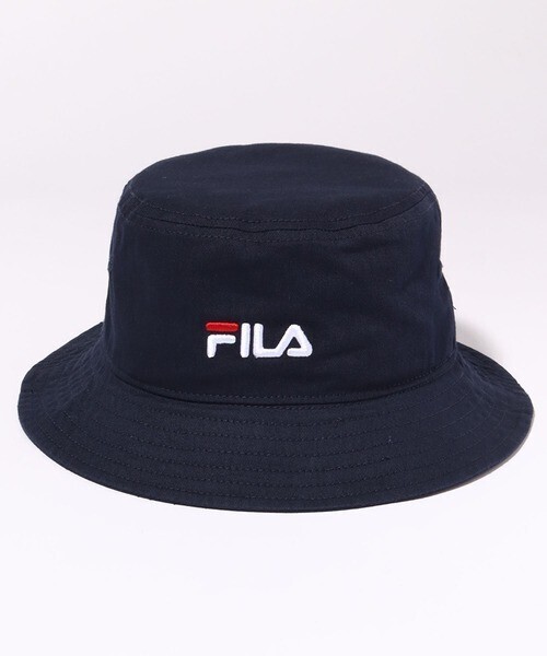 FILA オーガニックコットンツイル ワンポイントバケットハット