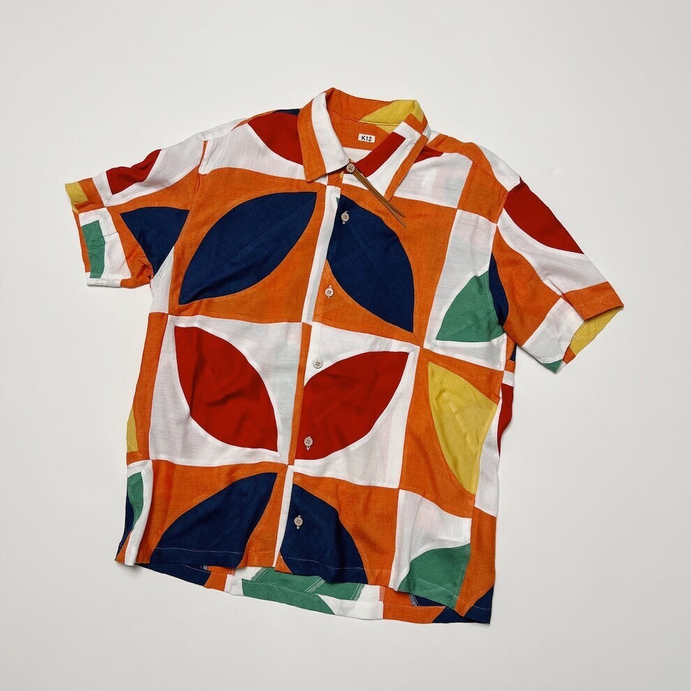 KHOKI Kaleidoscope patched work shirt Multi