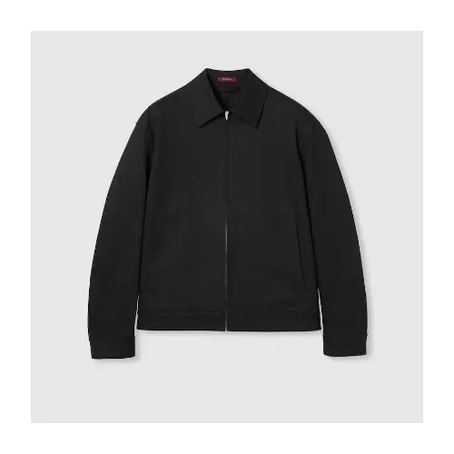 GUCCI ウェブ ストライプ ディテール コットンツイル ジャケット