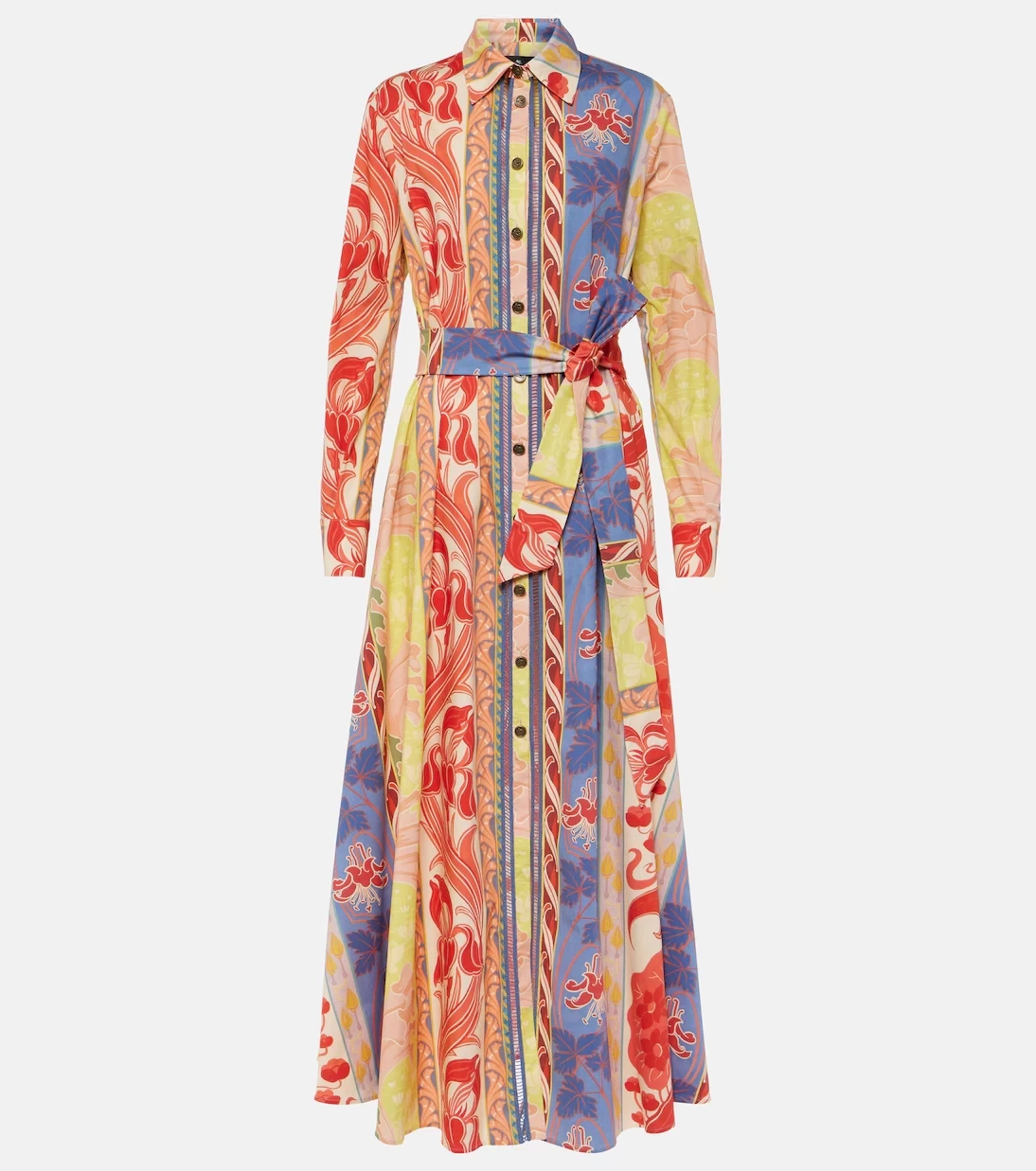ETRO Printed Cotton Blend Shirt Dress