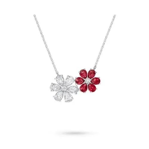 Harry Winston フォーゲット・ミー・ノット・ルビー＆ダイヤモンド・ツインペンダント