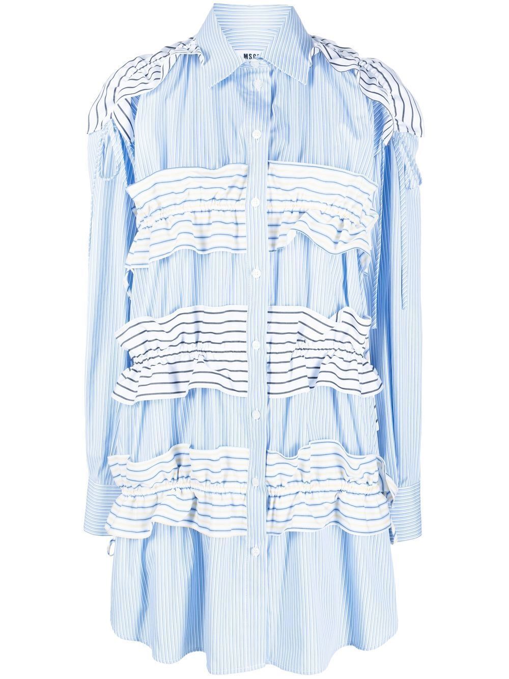 MSGM ラッフル ストライプ ミニドレス