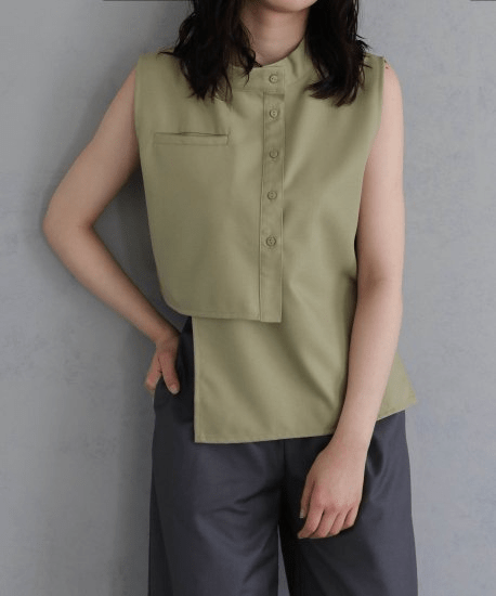 &g’aime SLEEVELESS ASYMMETRY SHIRT/988-64208