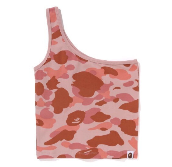 A BATHING APE 1ST CAMO ONE SHOULDER TOP