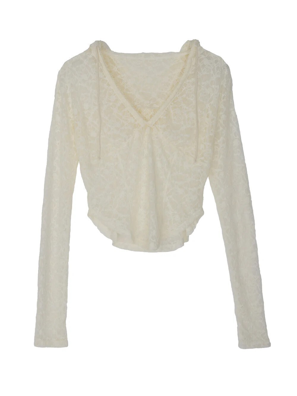 ELCHELE LACE HOODIE TOP