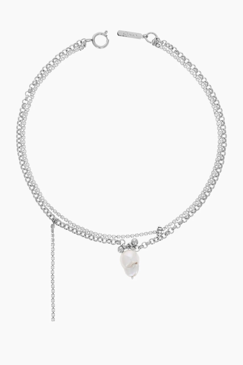 JUSTINE CLENQUET Luis necklace palladium