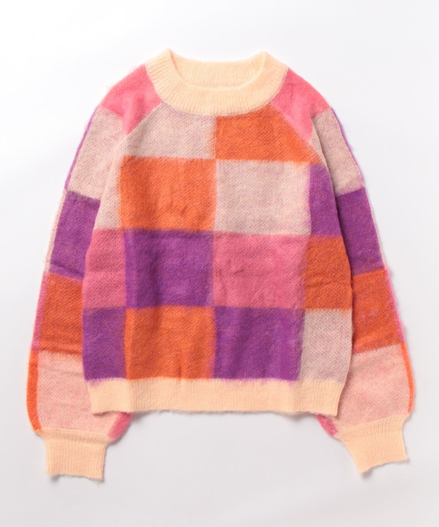 Desigual ジャカード チェックセーター