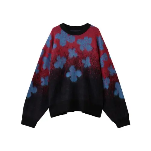 MAISON SPECIAL フラワーグラデーション モヘアシャギーニット