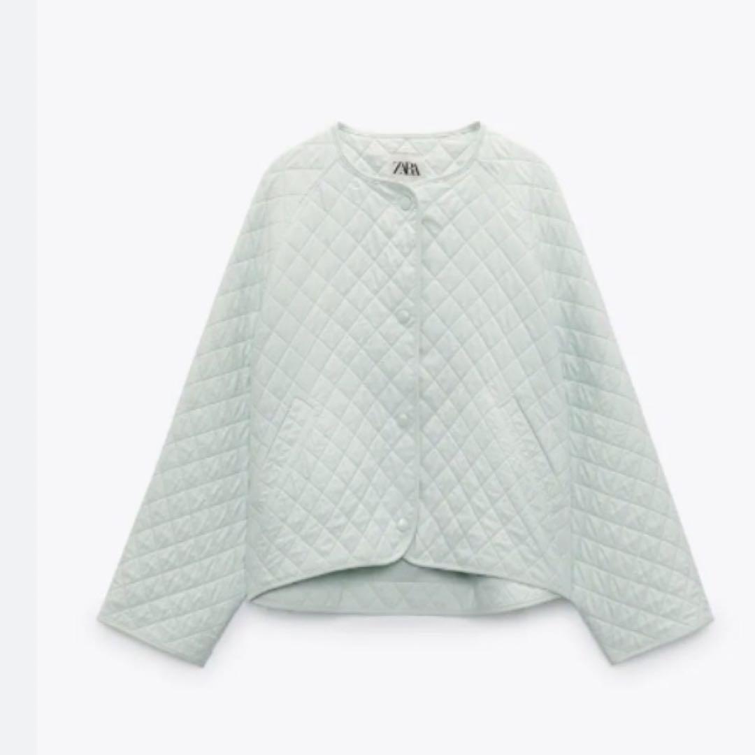 ZARA キルティングジャケットブルゾン