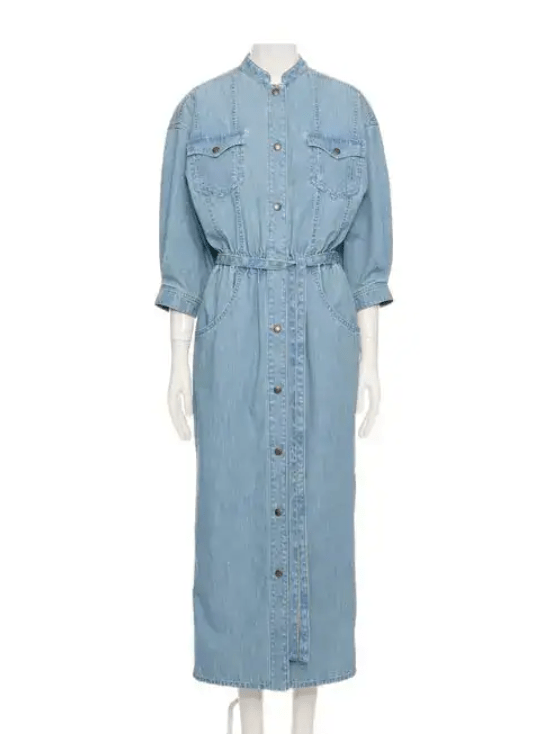 Valentino Garavani Long-Sleeved Button-Up Dress