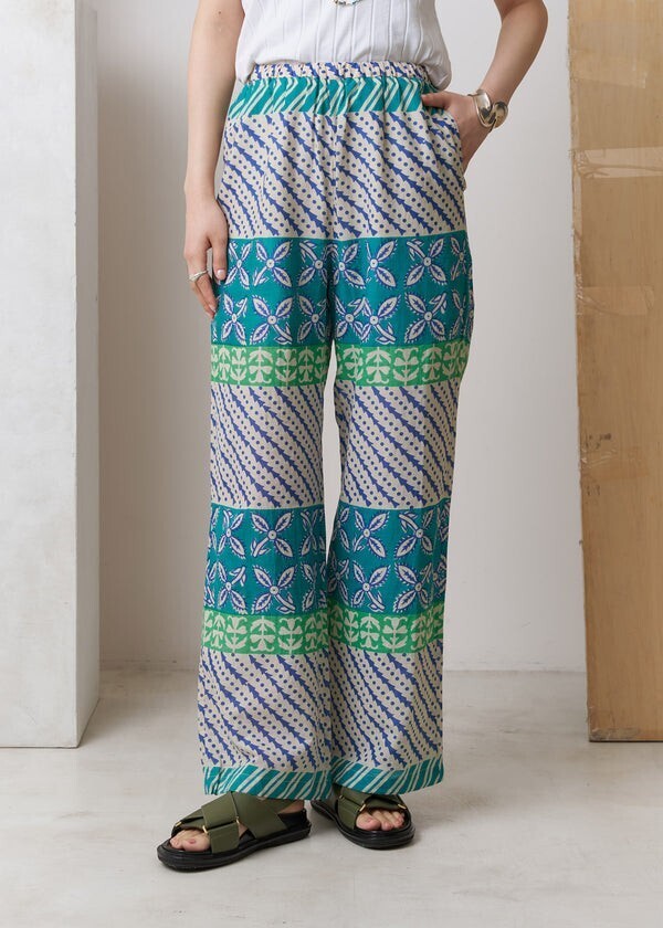 Sara mallika MURAL PRINT RELAX PANTS