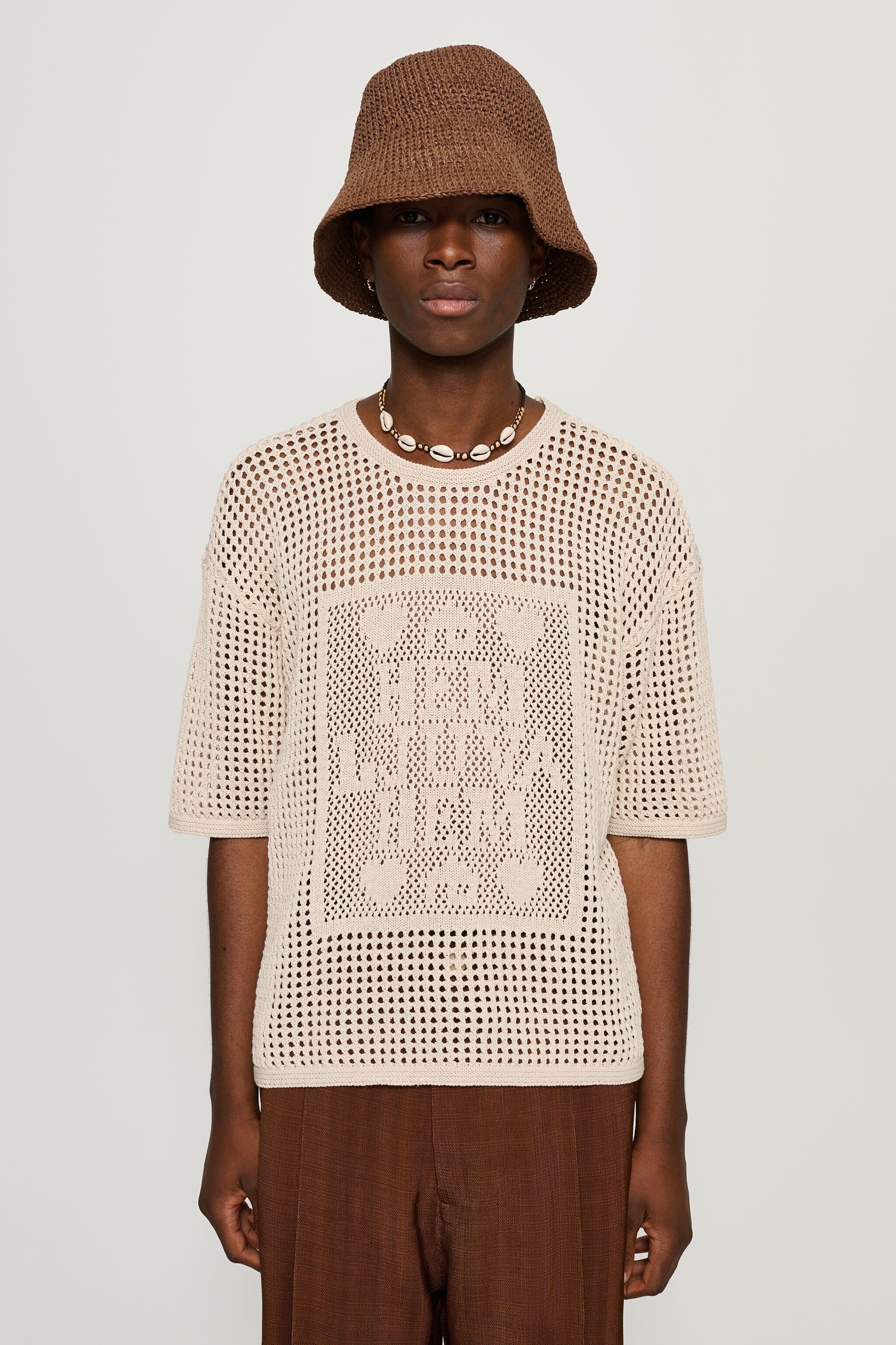CMMN SWDN Hem Crochet T-Shirt