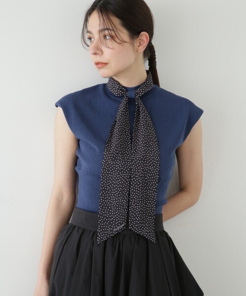 JILLSTUART スカーフ付きニットトップ