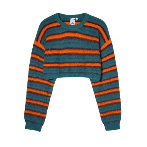 X-girl MULTI STRIPE SHAGGY KNIT TOP