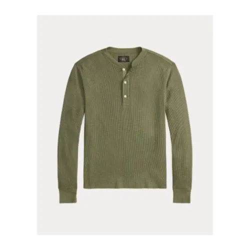 RRL ガーメントダイド ワッフルニット ヘンリーネック シャツ Save to Wishlist!
