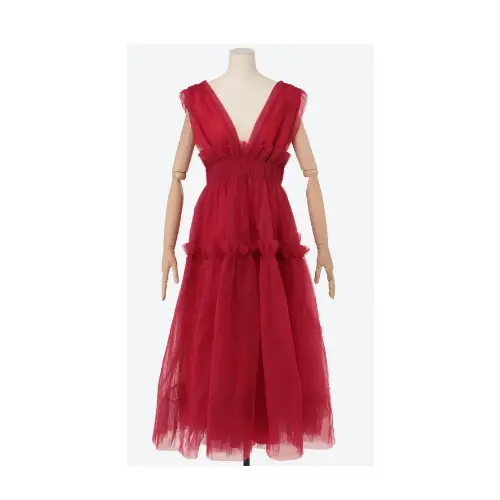 Sister Jane Rouge Tulle Midi Dress