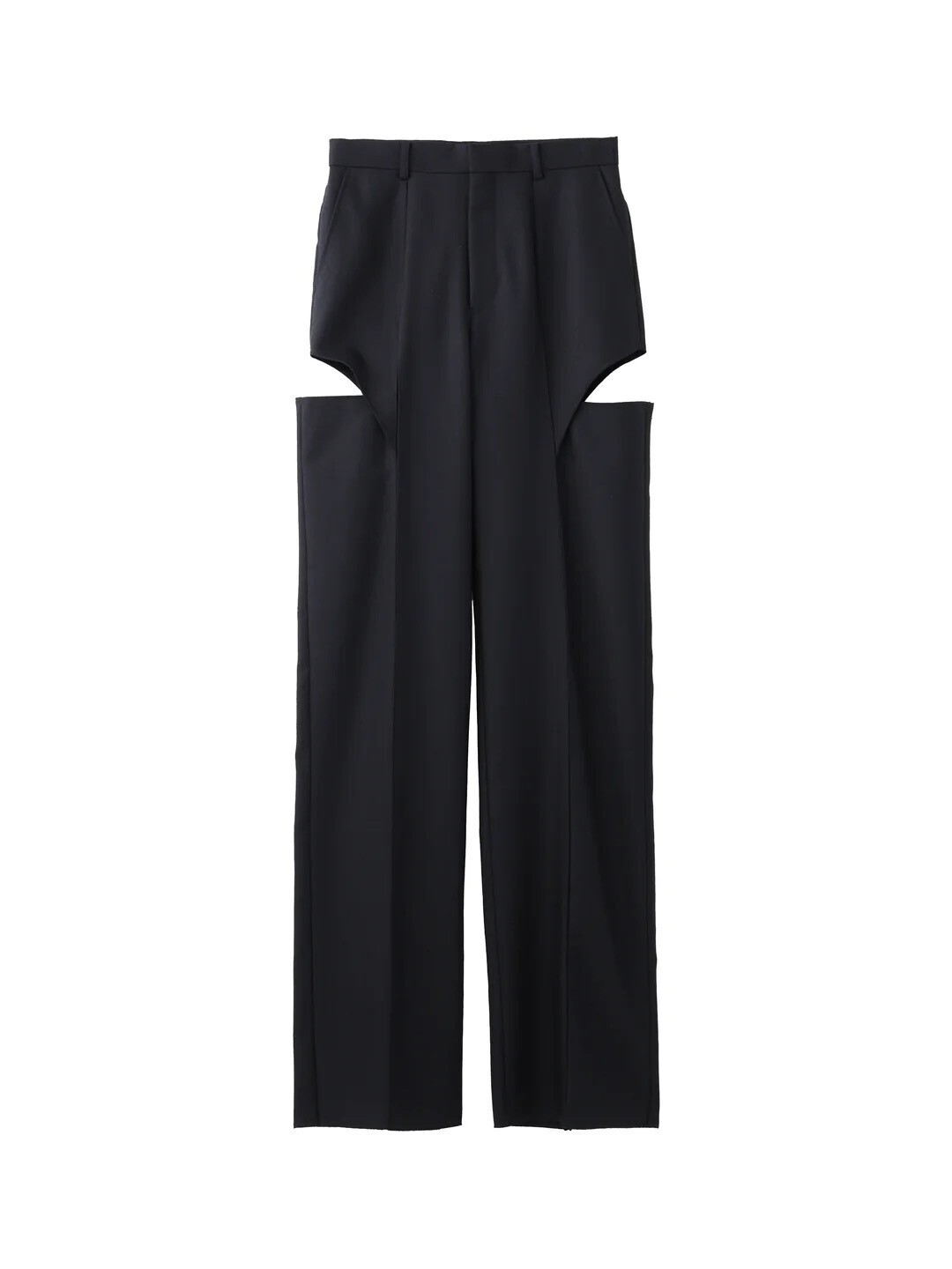 JOHN LAWRENCE SULLIVAN WOOL MOHAIR GABARDINE HOLLOWED OUT PANTS