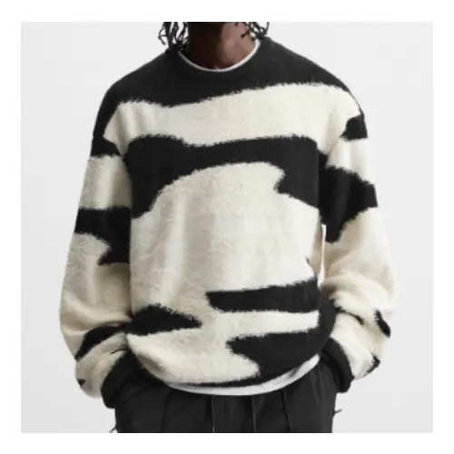 ZARA アブストラクト ジャカード セーター