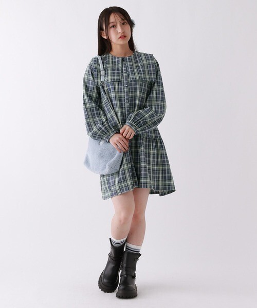 repipi armario スクエアネックティアードワンピース
